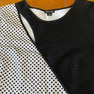 Dressy and comfy! Black and white dress